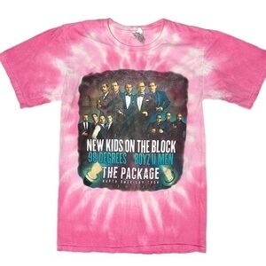 RARE New Kids On The Block 2013 The Package Tour Boyz II Men 98 Degrees Tie Dye